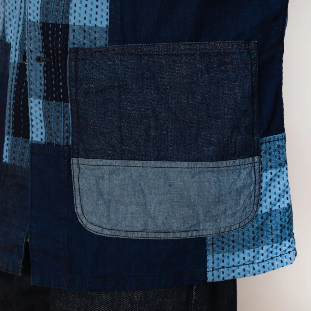 Jackets|Beams Plus MIL Chore Jacket - Indigo Patchwork