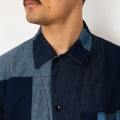 Jackets|Beams Plus MIL Chore Jacket - Indigo Patchwork