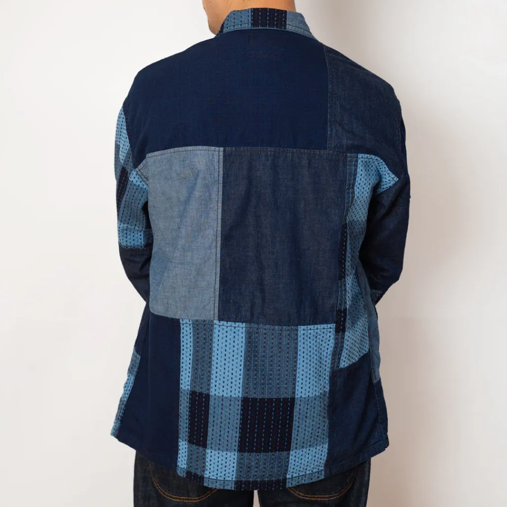 Jackets|Beams Plus MIL Chore Jacket - Indigo Patchwork