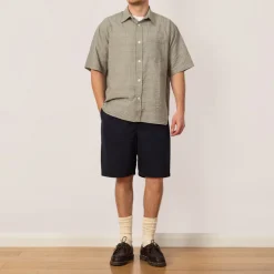 Shirts|Norse Projects Mo Oversized Check SS Shirt - Moss Green