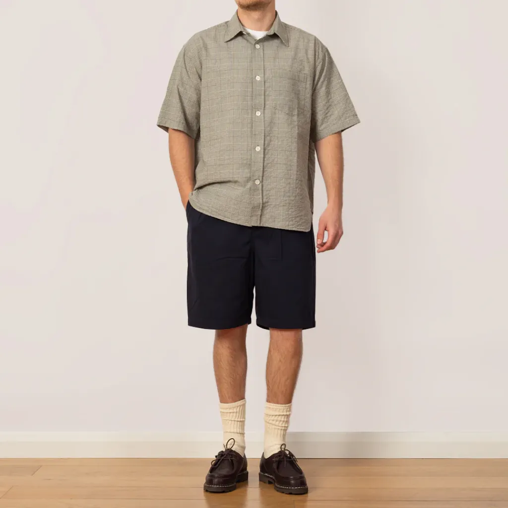 Shirts|Norse Projects Mo Oversized Check SS Shirt - Moss Green
