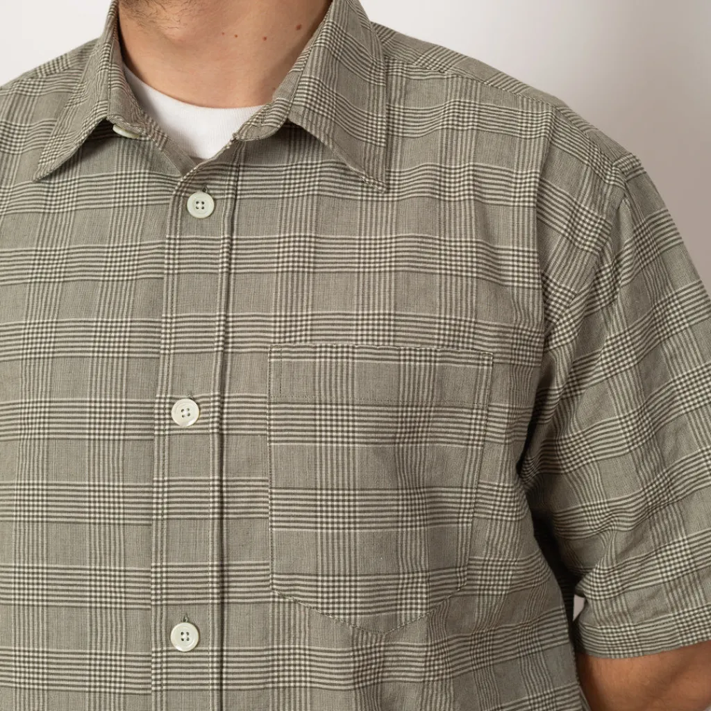 Shirts|Norse Projects Mo Oversized Check SS Shirt - Moss Green