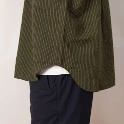 Shirts|Norse Projects Mo Oversized S/S Stripe Shirt - Moss Green
