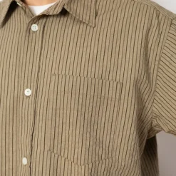 Shirts|Norse Projects Mo Oversized Stripe Shirt - Clay