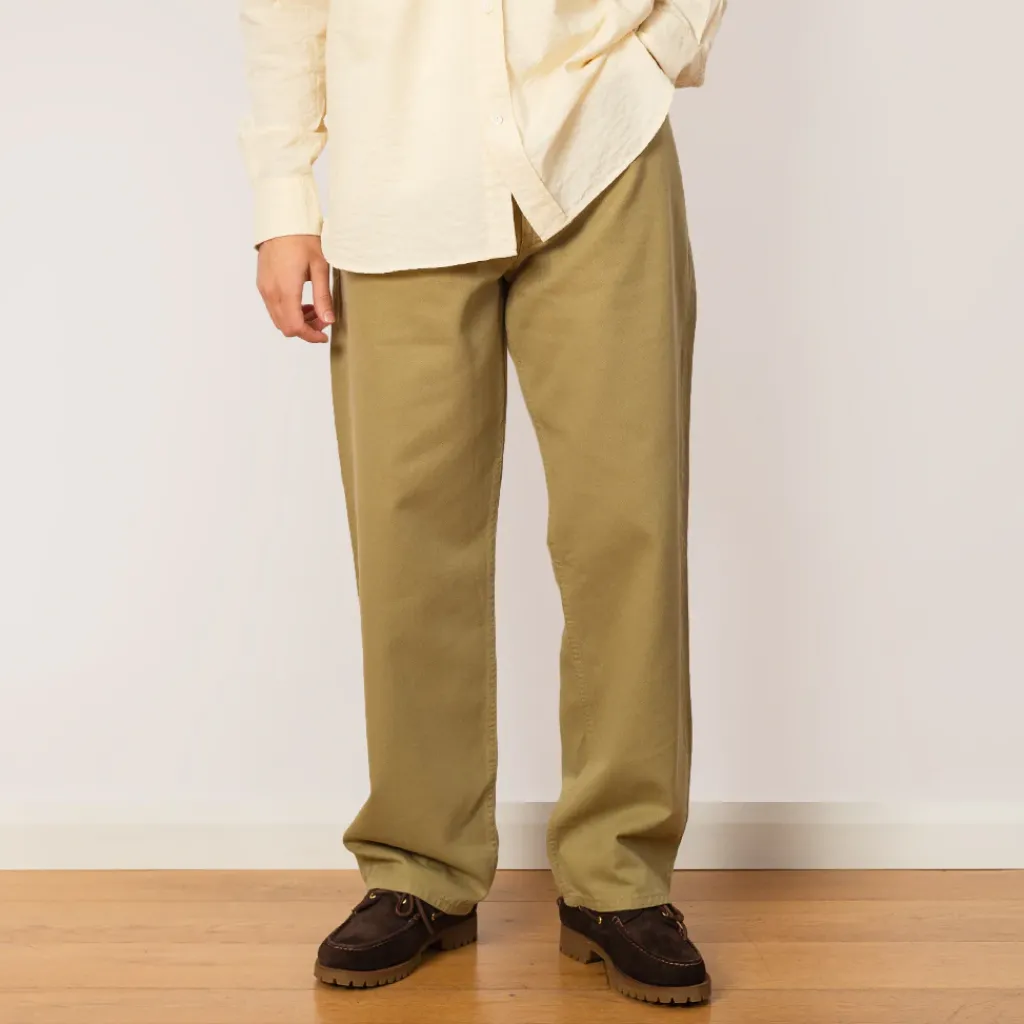 Trousers|Norse Projects Mogens Relaxed 5 Pocket Heavy Twill Trousers - Moss Green