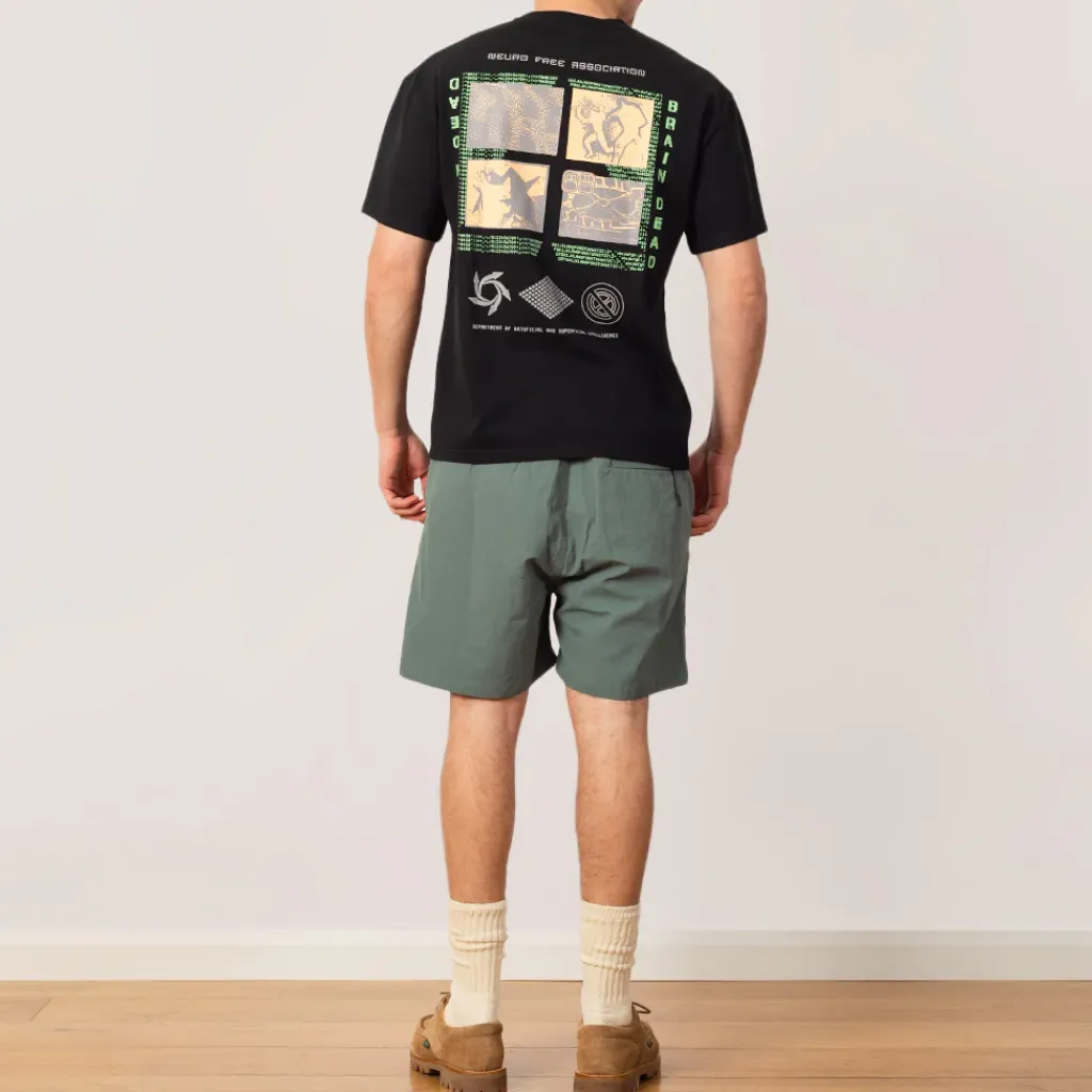 T-Shirts|Brain Dead Neuro Free Association T-Shirt - Washed Black