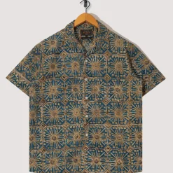 Shirts|Beams Plus Open Collar Shirt - Blue