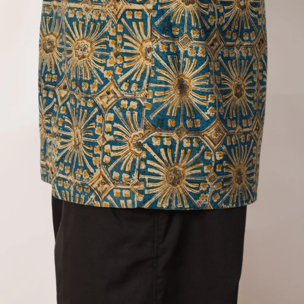 Shirts|Beams Plus Open Collar Shirt - Blue
