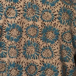 Shirts|Beams Plus Open Collar Shirt - Blue Sun Flower