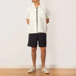 Shirts|Beams Plus Open Collar Shirt - White