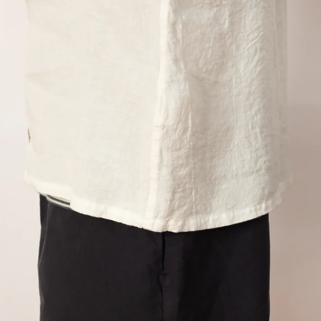 Shirts|Beams Plus Open Collar Shirt - White