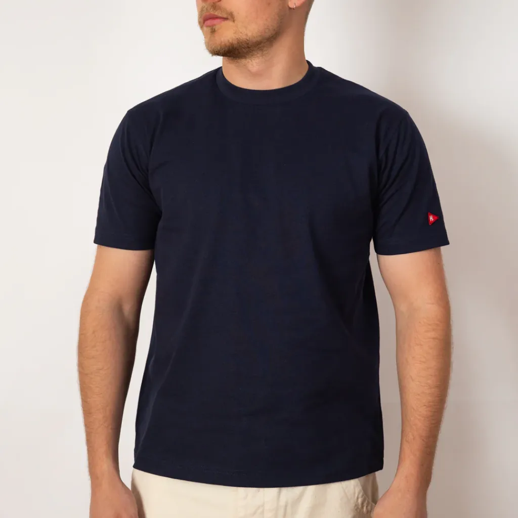 T-Shirts|Healthknit Open-End Dry Jersey Crewneck S/S - Navy