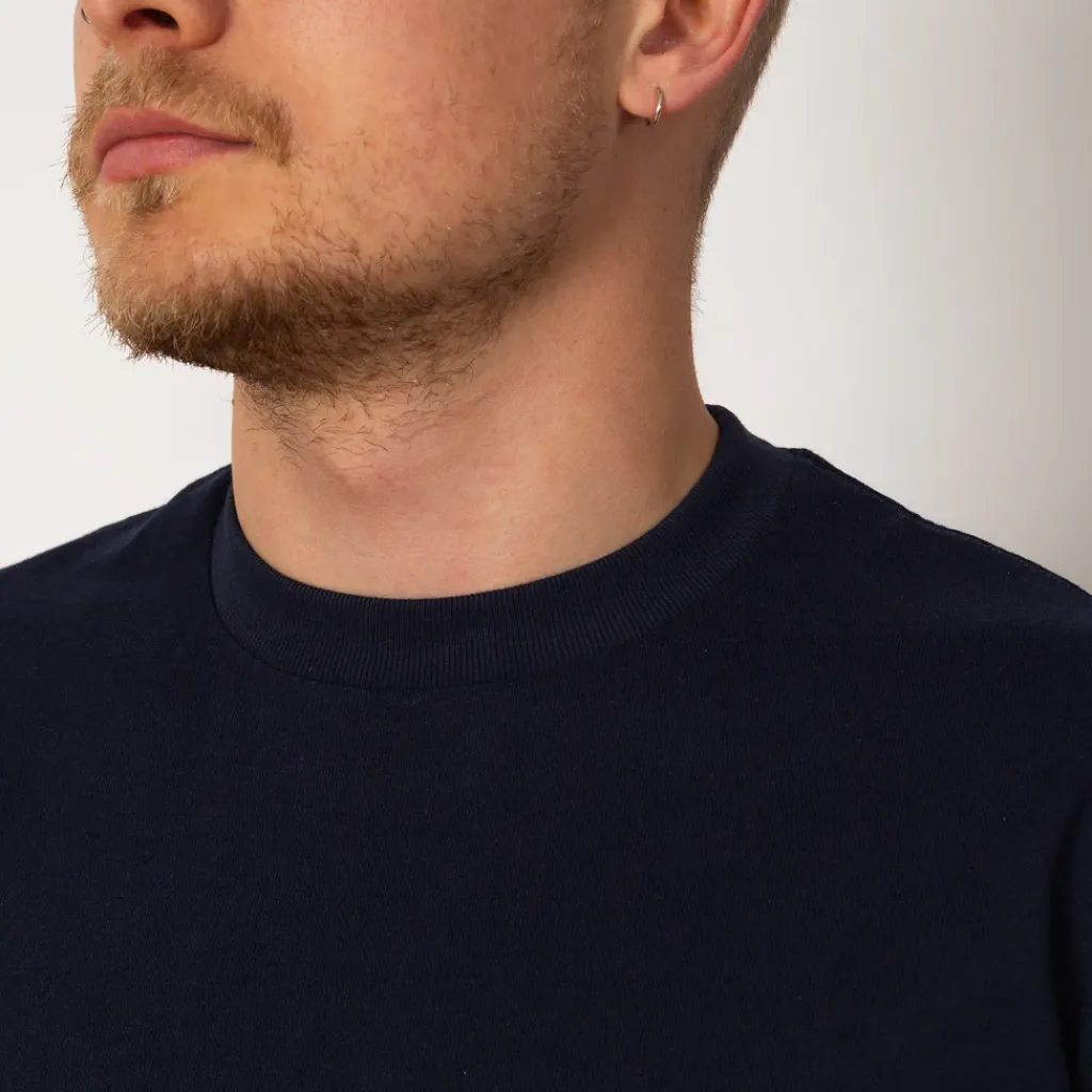 T-Shirts|Healthknit Open-End Dry Jersey Crewneck S/S - Navy