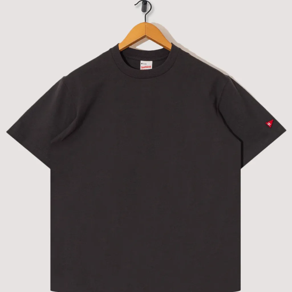 T-Shirts|Healthknit Open-End Dry Jersey Crewneck S/S - Faded Black