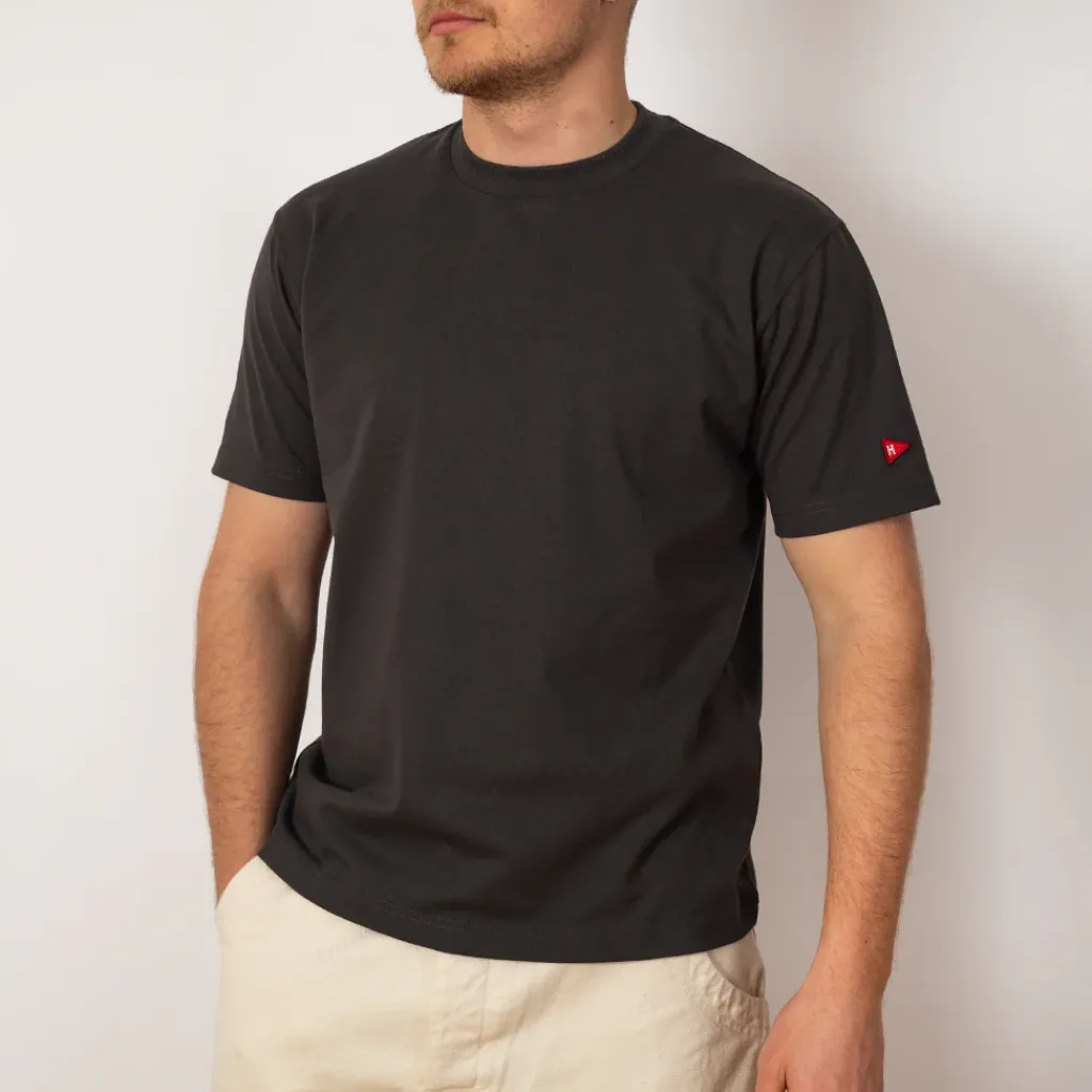 T-Shirts|Healthknit Open-End Dry Jersey Crewneck S/S - Faded Black