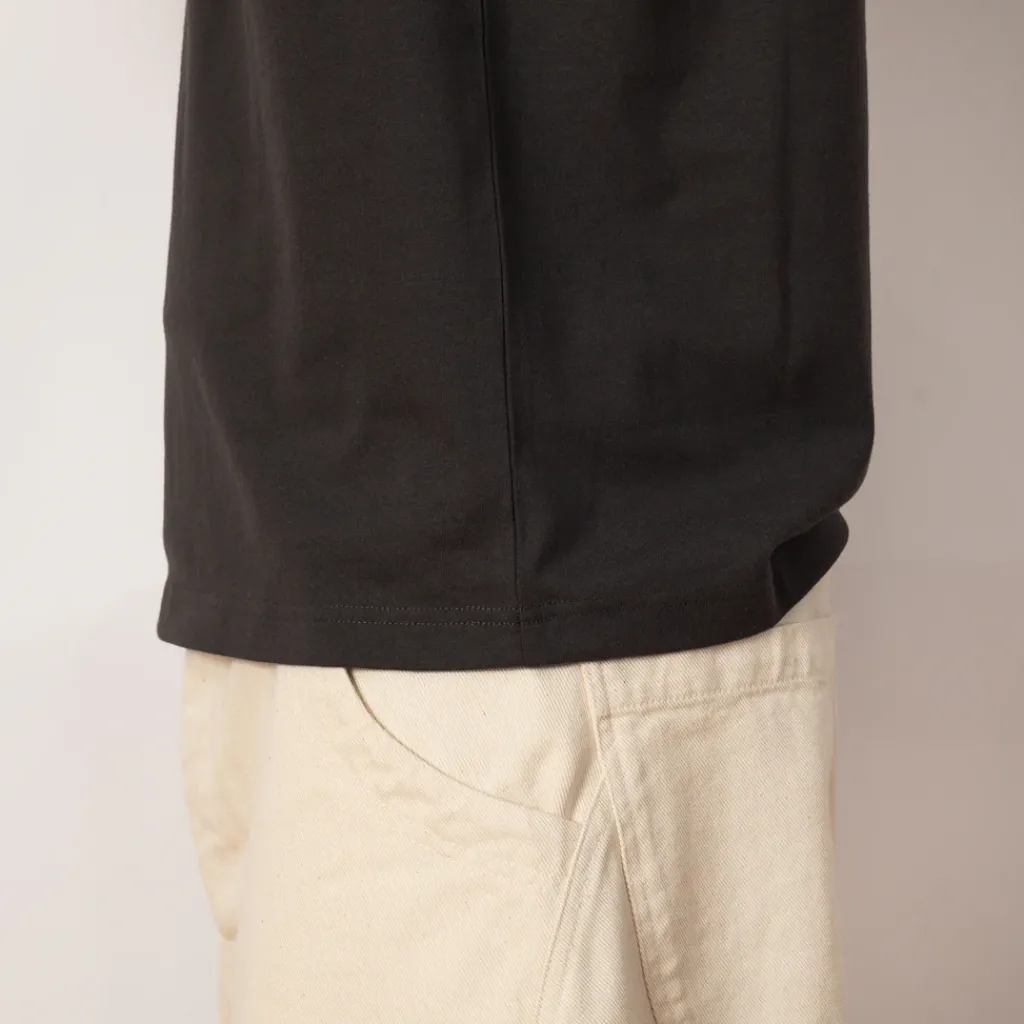 T-Shirts|Healthknit Open-End Dry Jersey Crewneck S/S - Faded Black