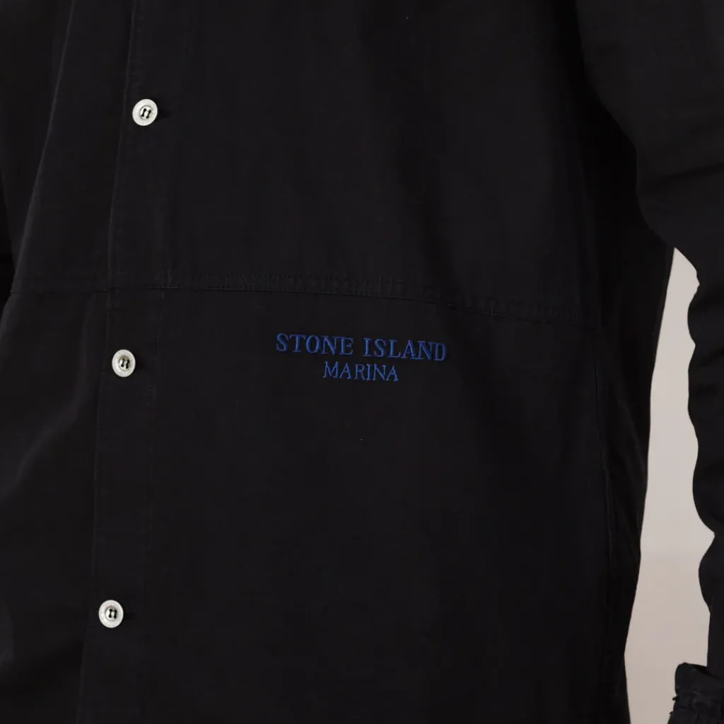 Jackets|Stone Island Marina Overshirt - Navy Blue (V0020)