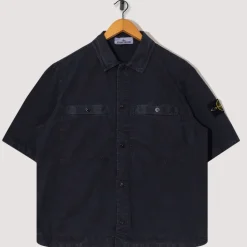 Shirts|Stone Island Overshirt S/S - Navy Blue (V0120)