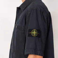 Shirts|Stone Island Overshirt S/S - Navy Blue (V0120)