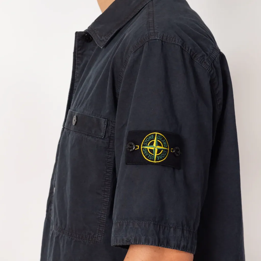 Shirts|Stone Island Overshirt S/S - Navy Blue (V0120)