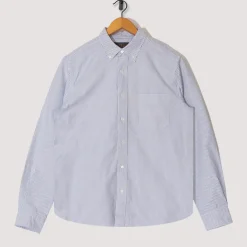 Shirts|Beams Plus Oxford Candy Stripe Shirt - Blue