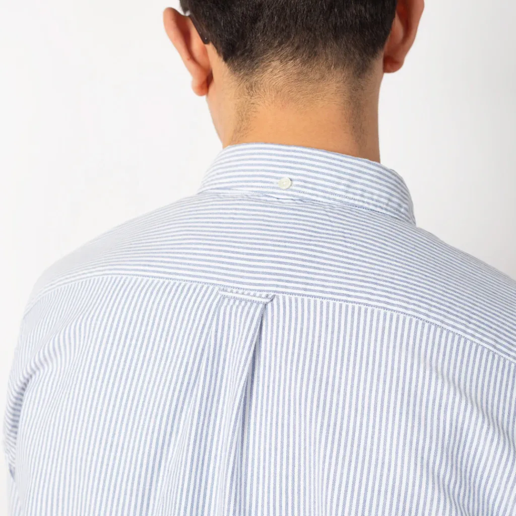 Shirts|Beams Plus Oxford Candy Stripe Shirt - Blue