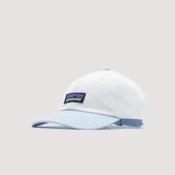 Headwear|Patagonia P-6 Label Trad Cap - Birch White Fleck Blue