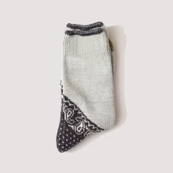 Socks|Kapital Paisley Bandana Socks - Black