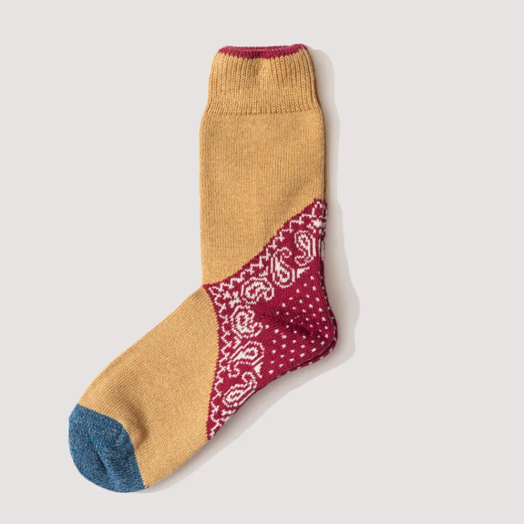 Socks|Kapital Paisley Bandana Socks - Red