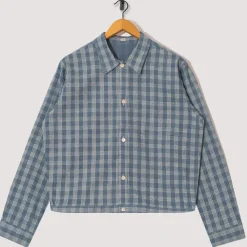 Jackets|Taiga Takahashi Palaka Jacket - Discharged Indigo Plaid