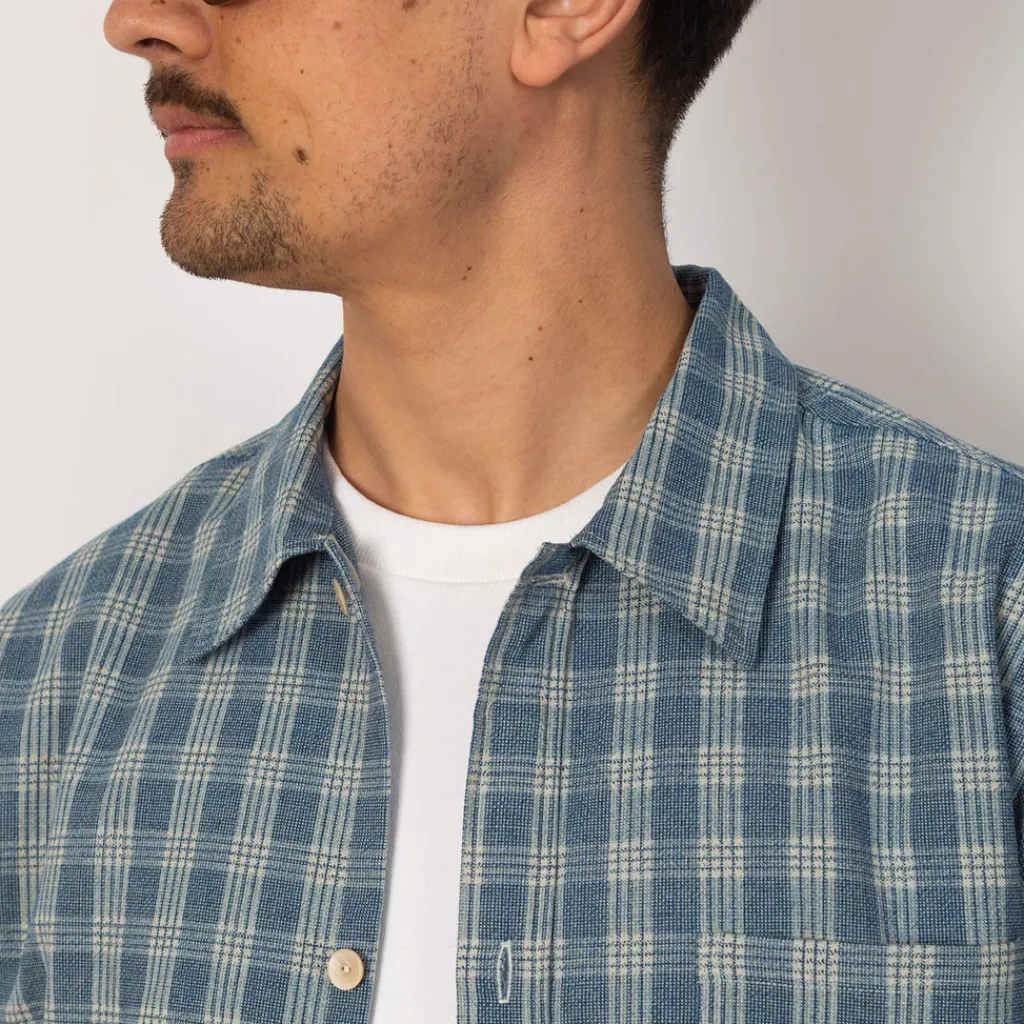 Jackets|Taiga Takahashi Palaka Jacket - Discharged Indigo Plaid