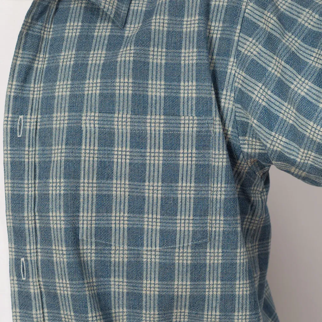Jackets|Taiga Takahashi Palaka Jacket - Discharged Indigo Plaid