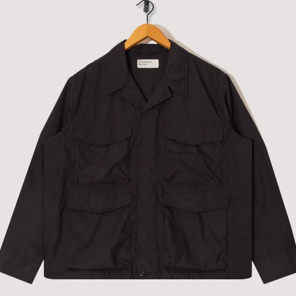 Jackets|Universal Works Parachute Field Jacket - Black