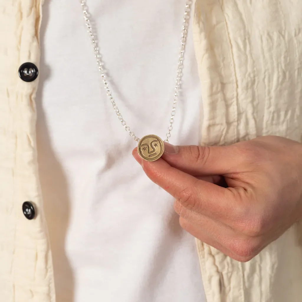 Jewellery|Tender Co. Penna Button Necklace - Polished