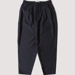 Trousers|Universal Works Pleated Track Pant - Navy Tropical Wool