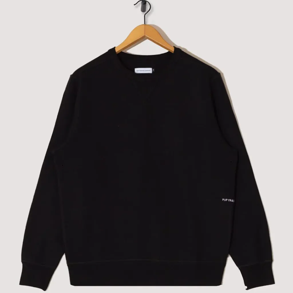 Sweatshirts|Pop Trading Company Pop Logo Crewneck Sweatshirt - Black