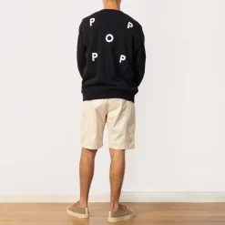 Sweatshirts|Pop Trading Company Pop Logo Crewneck Sweatshirt - Black