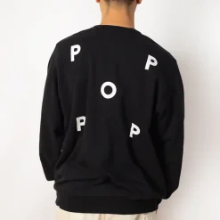 Sweatshirts|Pop Trading Company Pop Logo Crewneck Sweatshirt - Black