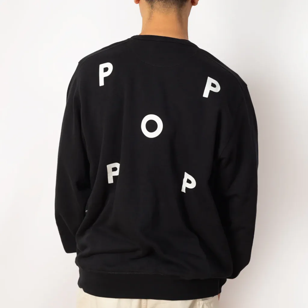Sweatshirts|Pop Trading Company Pop Logo Crewneck Sweatshirt - Black