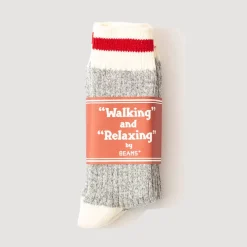 Socks|Beams Plus Ragg Socks 2 Pack - Red Line