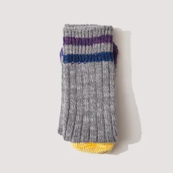 Socks|Kapital Rainbow Happy Heel Socks - Grey