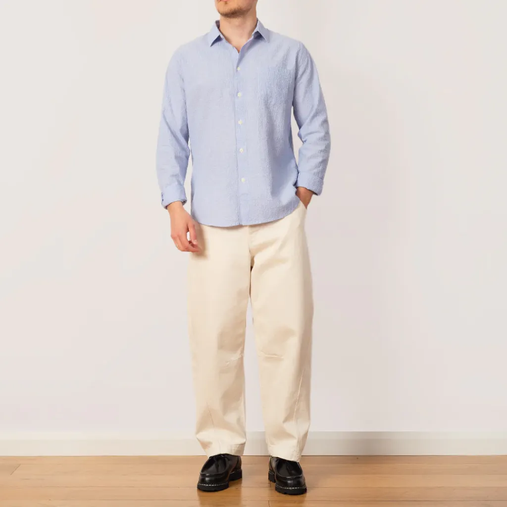 Shirts|Folk Relaxed Fit Shirt - Blue Texture