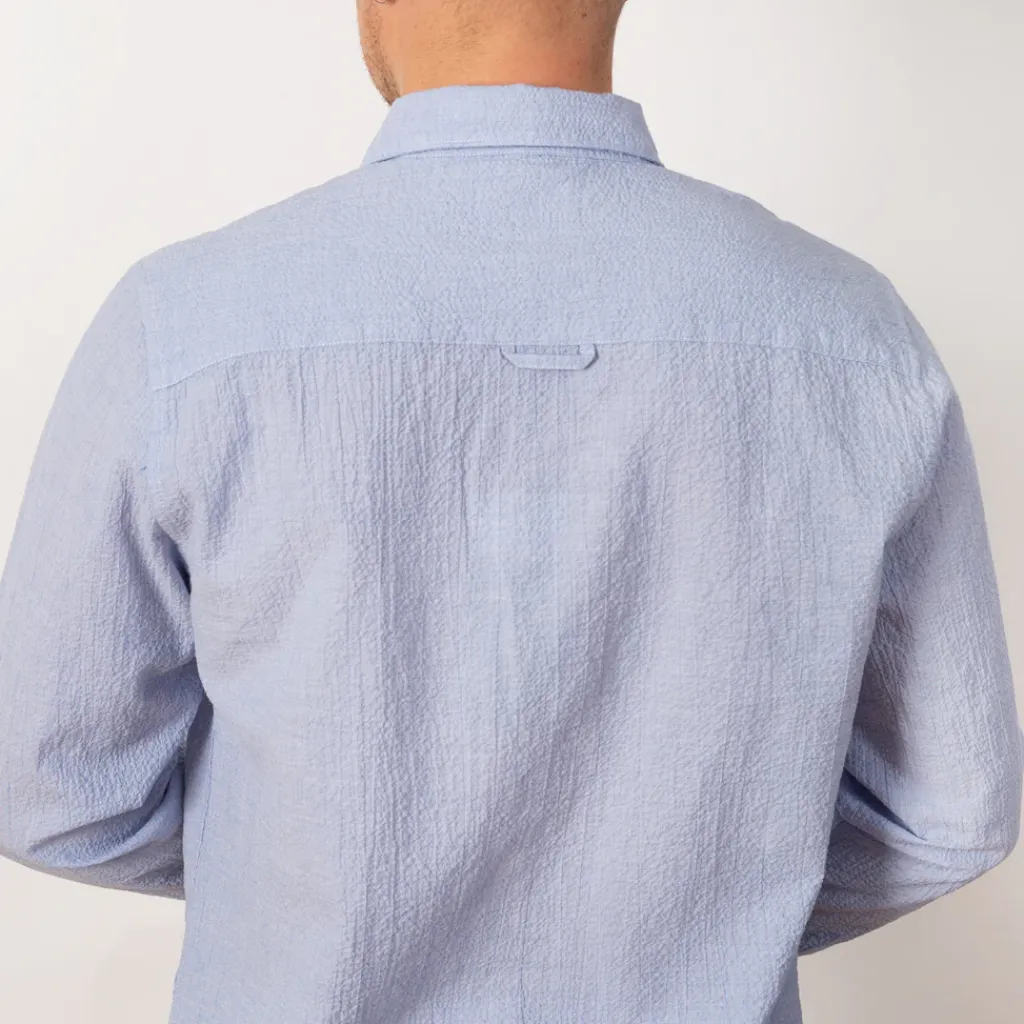 Shirts|Folk Relaxed Fit Shirt - Blue Texture