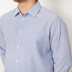 Shirts|Folk Relaxed Fit Shirt - Blue Texture