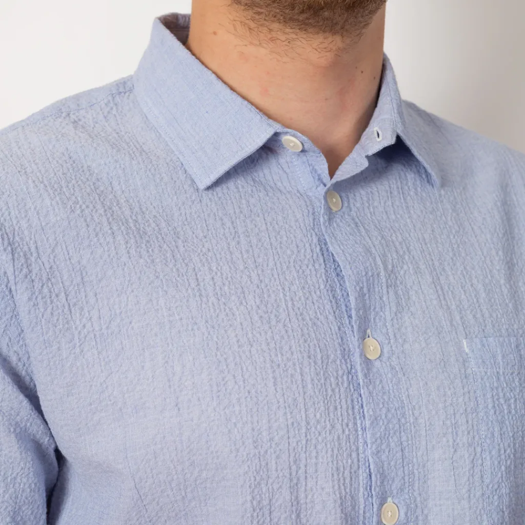 Shirts|Folk Relaxed Fit Shirt - Blue Texture