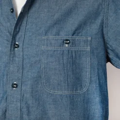 Shirts|OrSlow Relaxed Fit S/S Work Shirt - Chambray