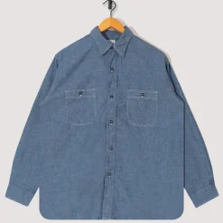 Shirts|OrSlow Relaxed Fit Work Shirt - Chambray