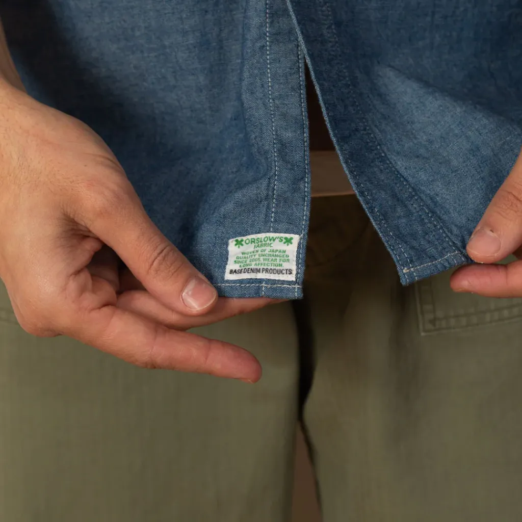 Shirts|OrSlow Relaxed Fit Work Shirt - Chambray
