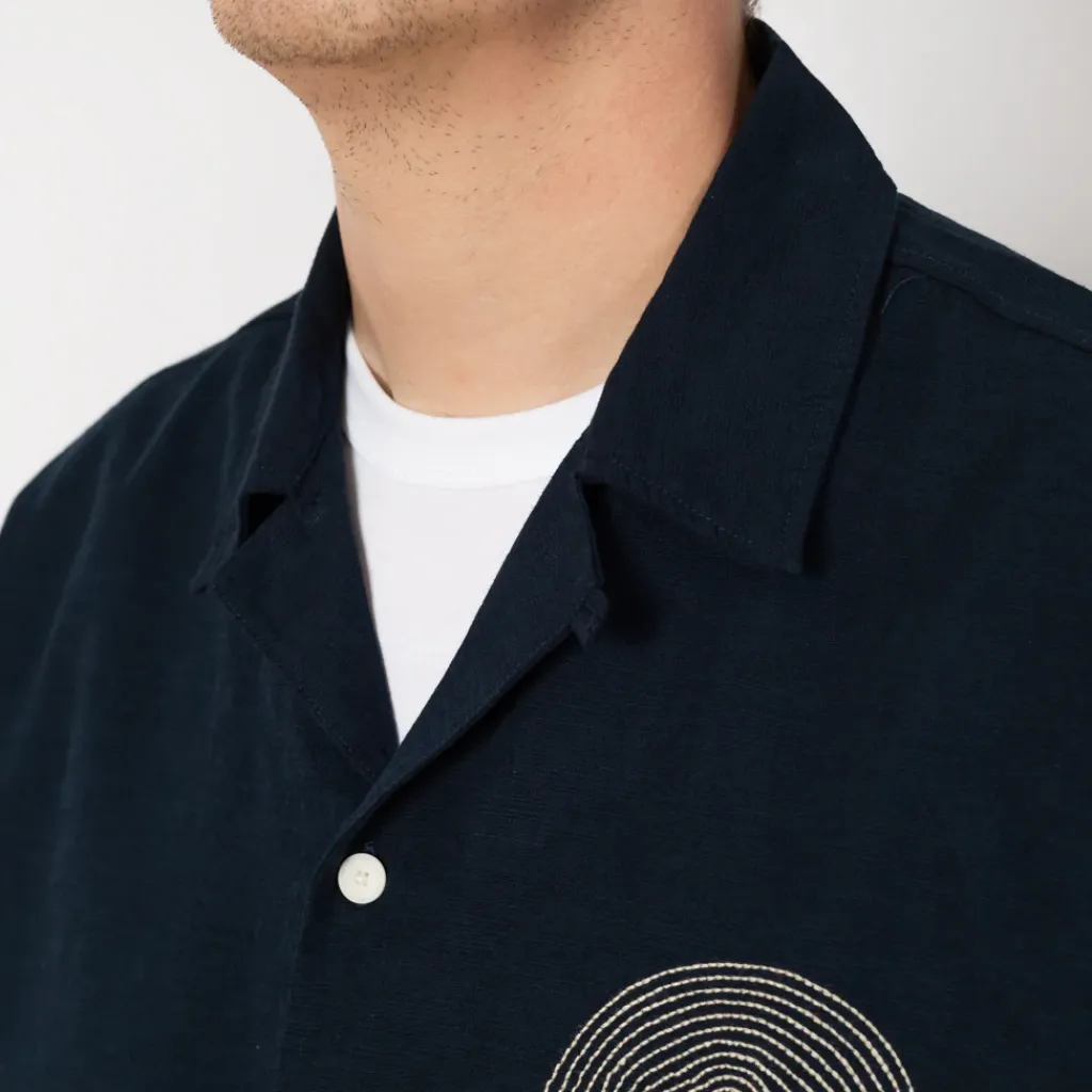 Shirts|Folk Relaxed Soft Collar Shirt - Navy