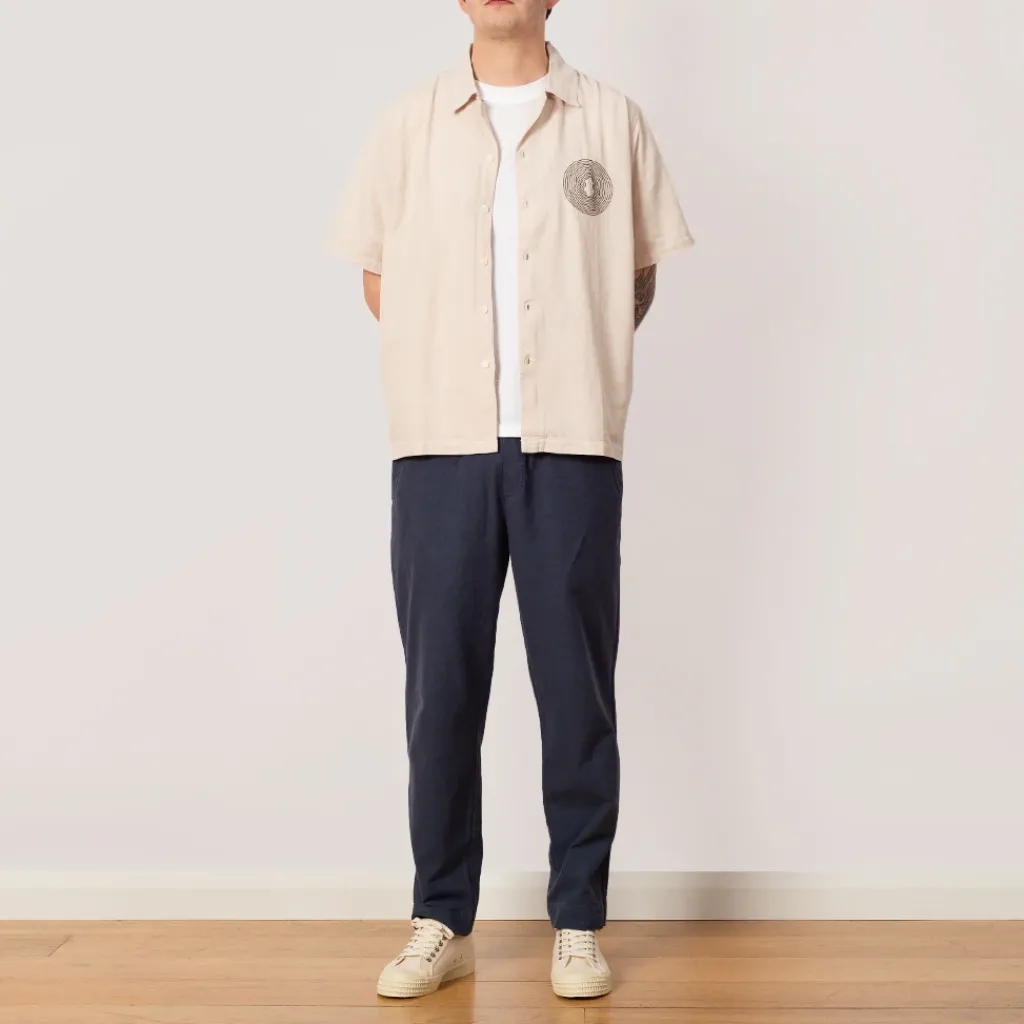 Shirts|Folk Relaxed Soft Collar Shirt - Light Stone